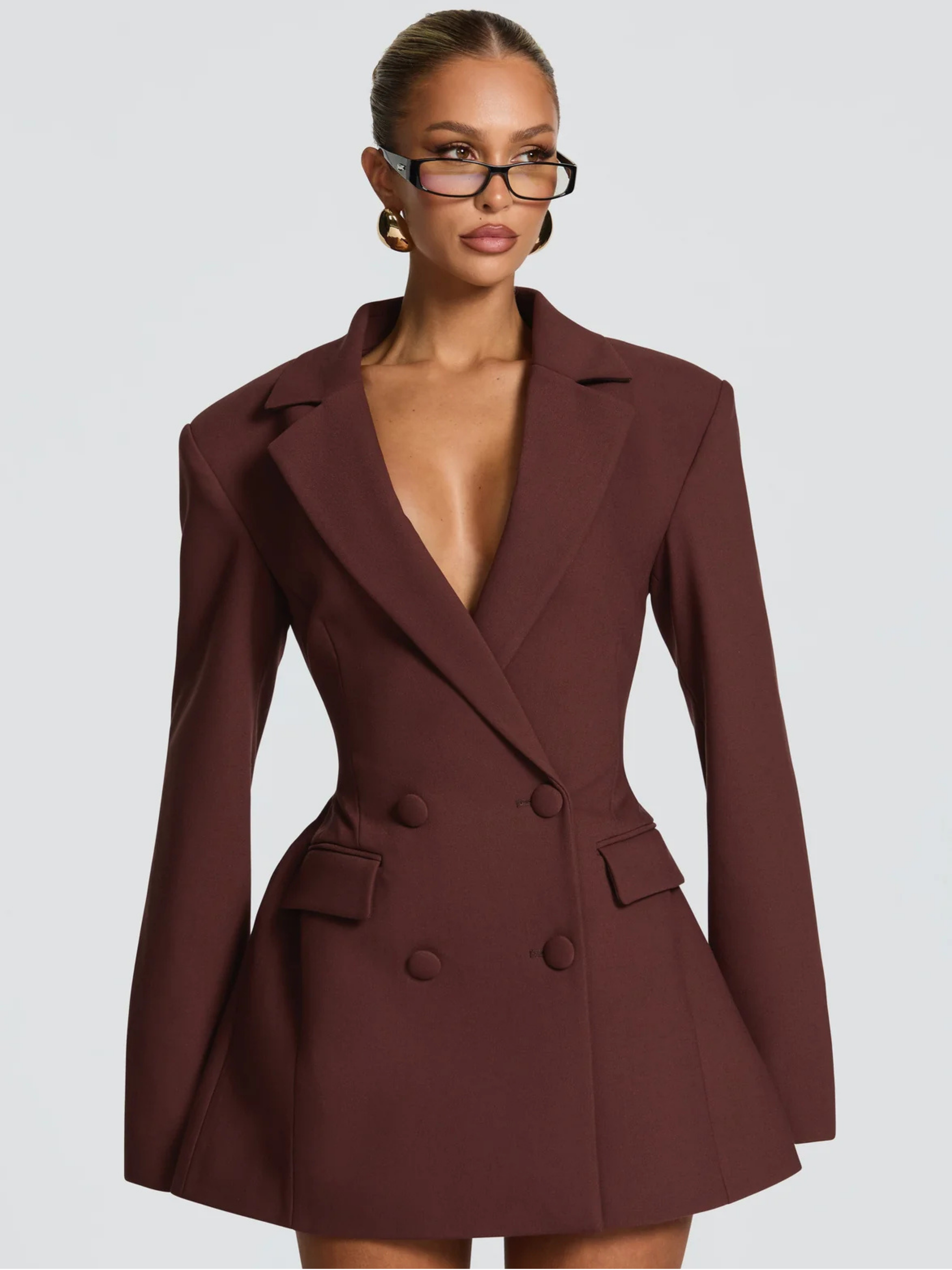 Asymmetric Blazer Mini Dress