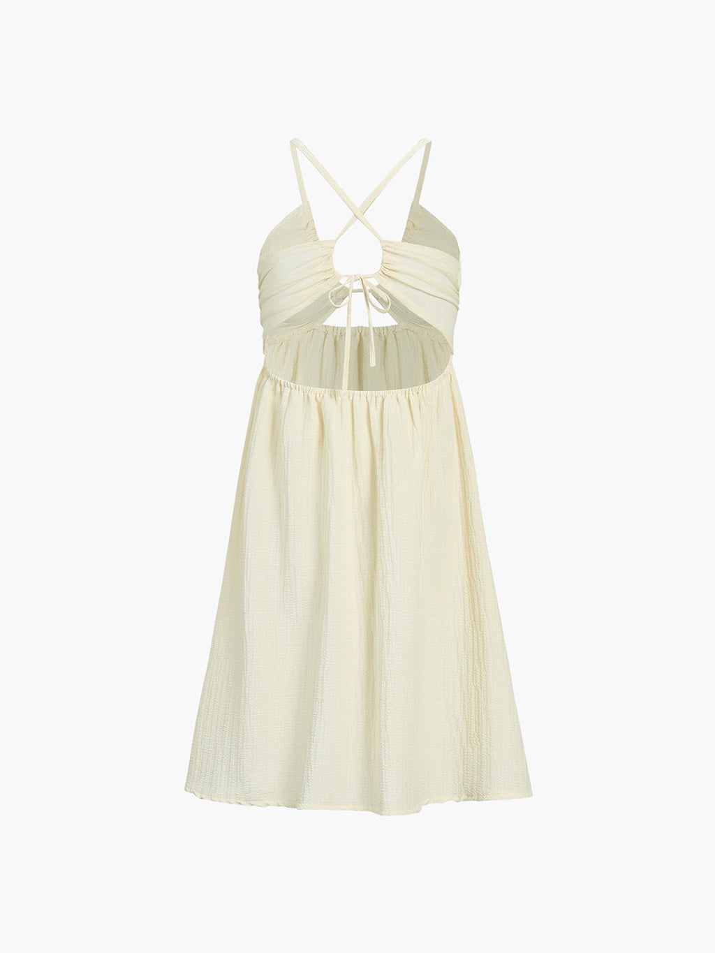 Backless Crisscross Midi Dress with Split Hem