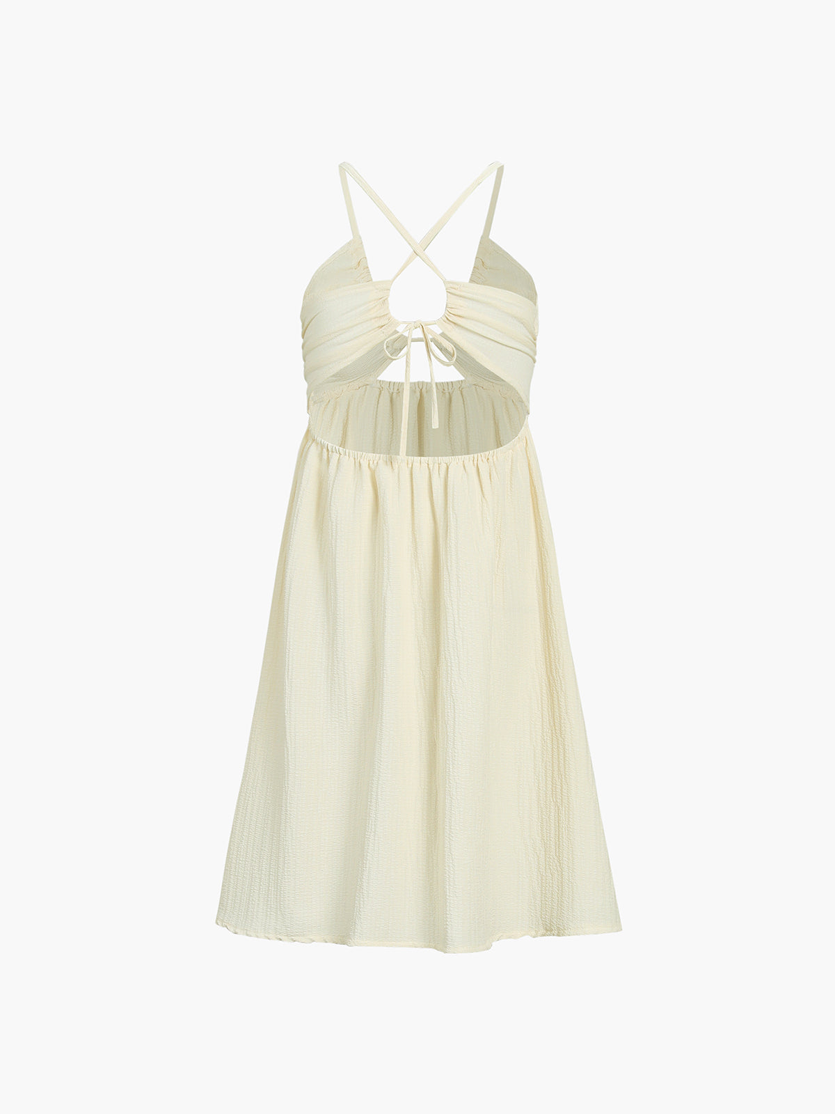 Backless Crisscross Midi Dress with Split Hem