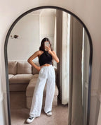 Backless Halter Corset Crop Top