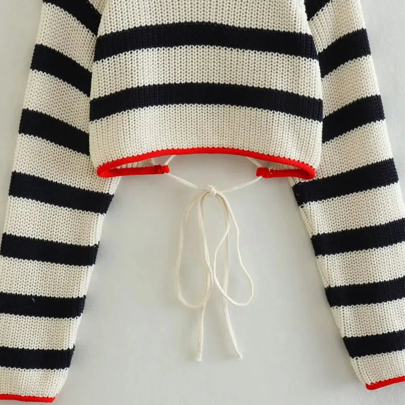 Backless Knit Crop Top