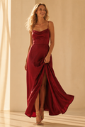 Lace-Up Backless Maxi Dress