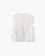Blouse with Embroidered Lace Trim