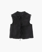 Blouse with Embroidered Lace Trim