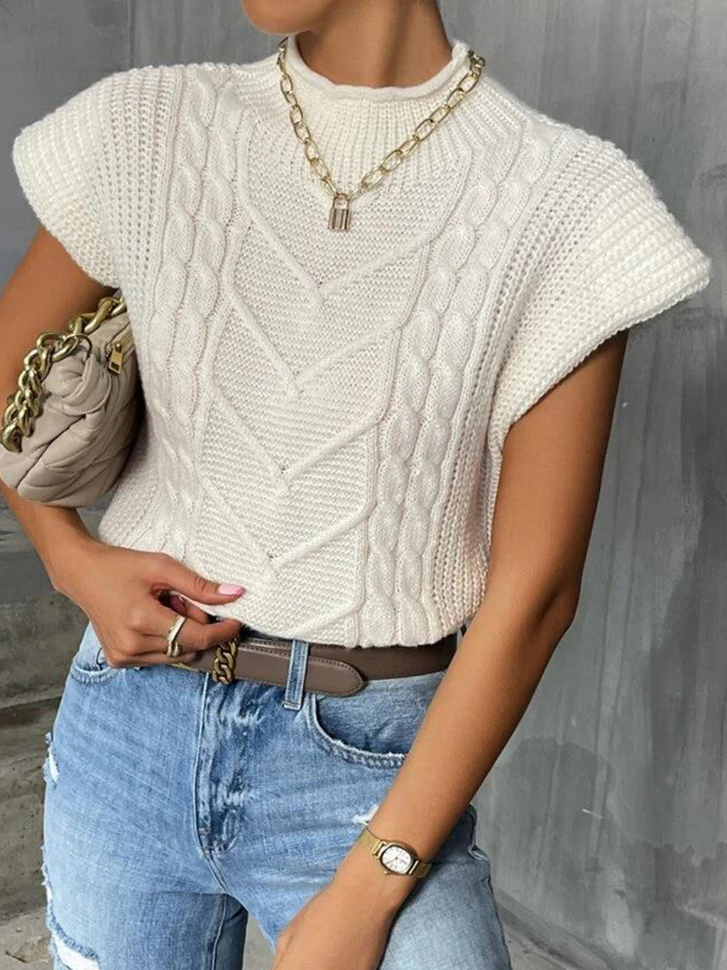 Cap Sleeve Sweater Vest