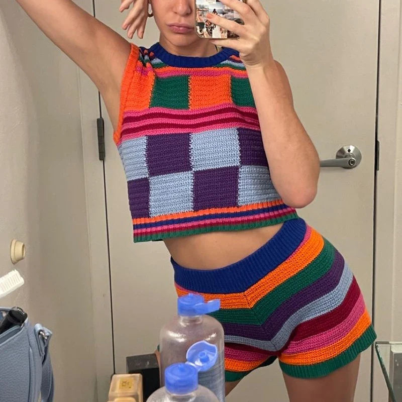 Colourblock Knit Co-ord Set