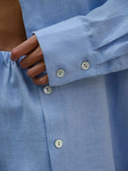 Cotton Button Down Shirt and Shorts Co-ord Set