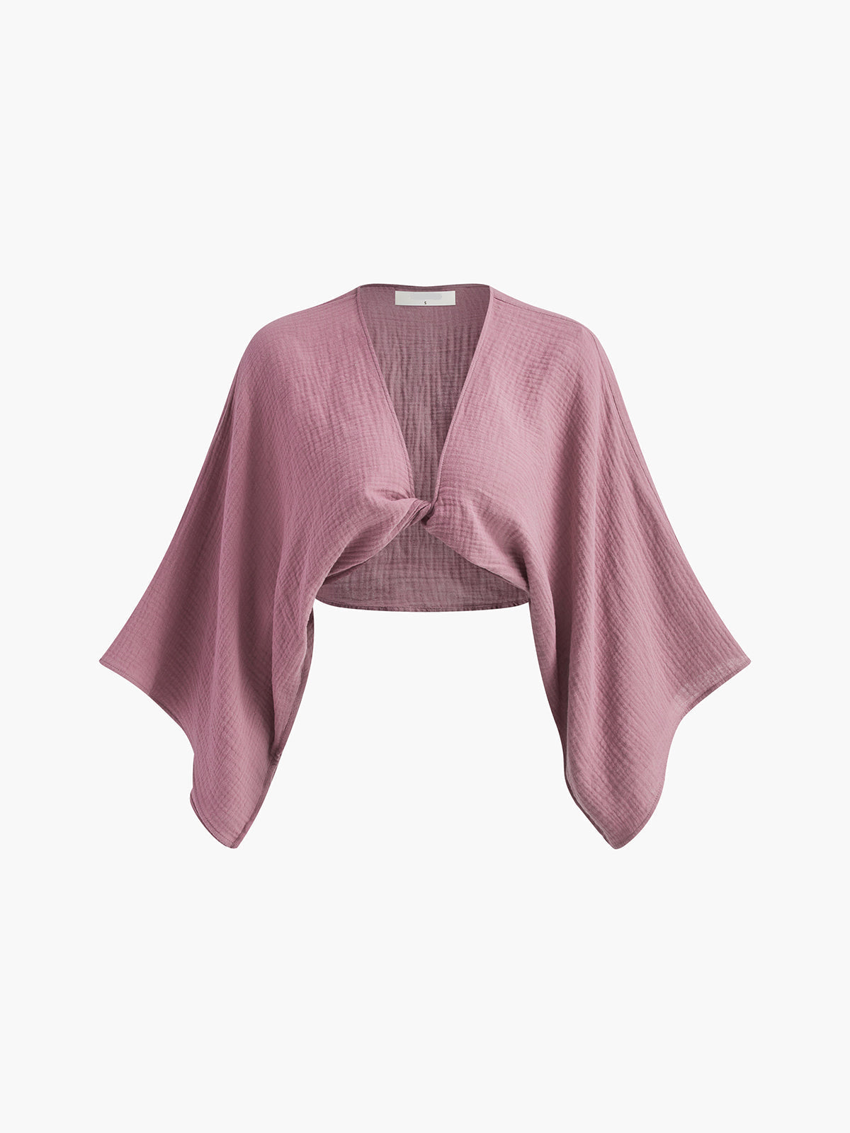 Cropped Blouse with Tie Front