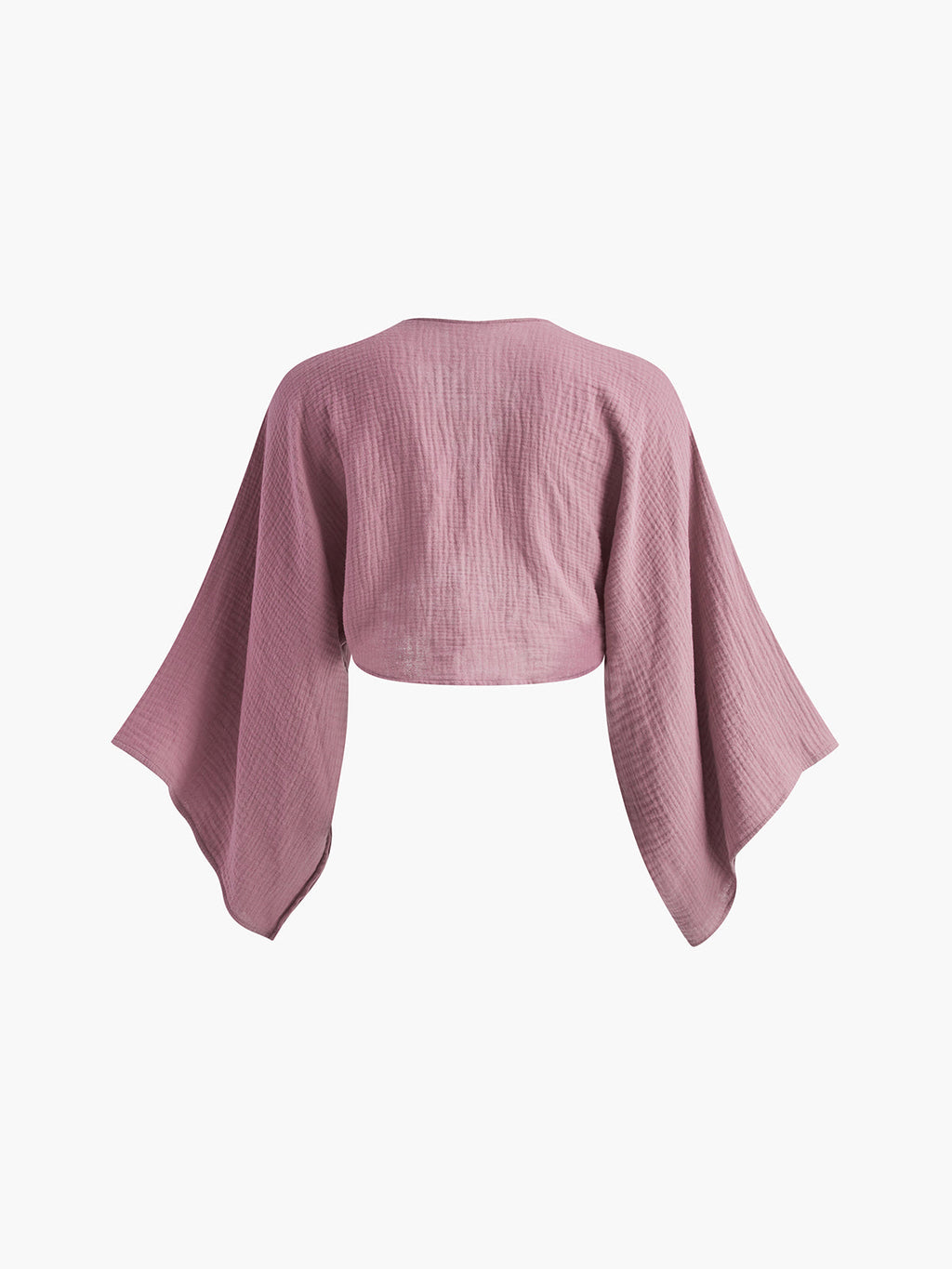 Cropped Blouse with Tie Front