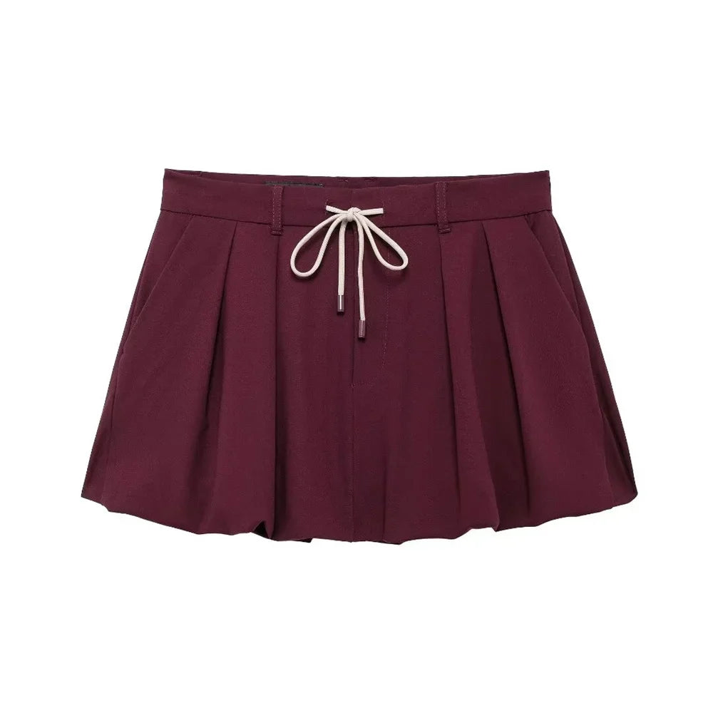 Cropped Jacket and Lantern Mini Skirt Co-ord Set