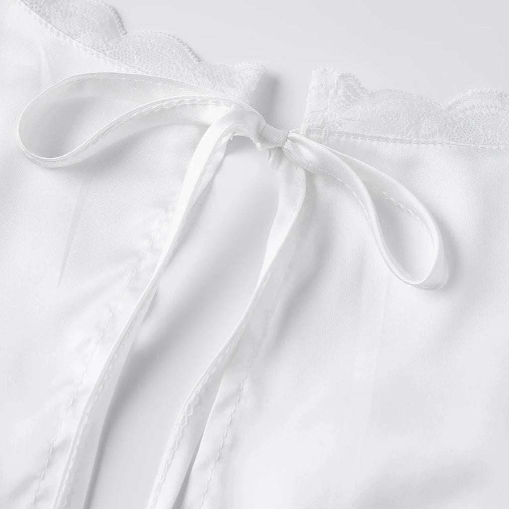Deep V-Neck Satin Top