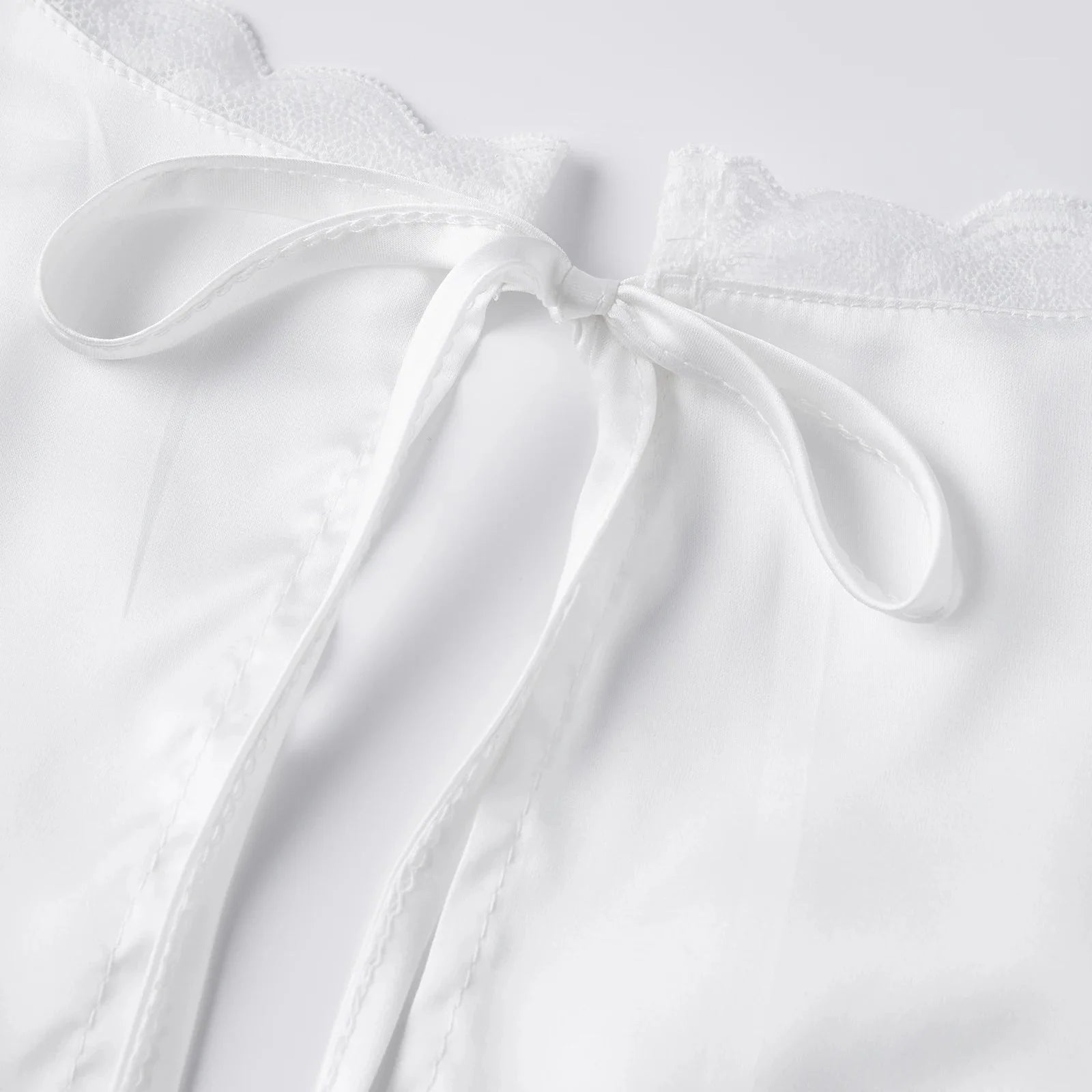 Deep V-Neck Satin Top