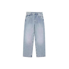 Distressed High-Waist Denim Jeans