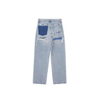 Distressed High-Waist Denim Jeans