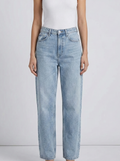 Distressed High-Waist Denim Jeans