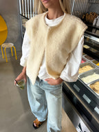 Faux Shearling Sleeveless Vest