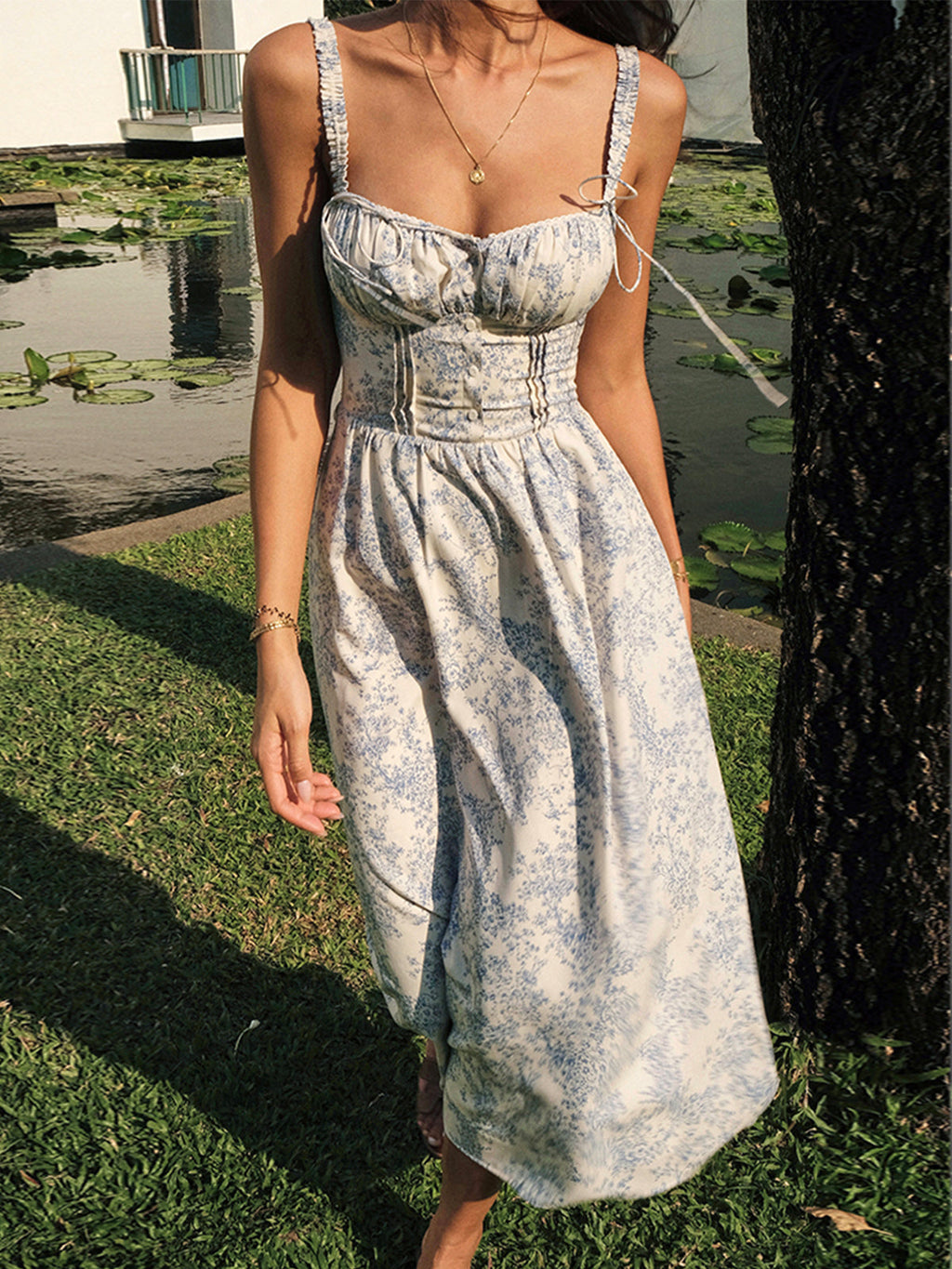 Floral Cami Midi Dress