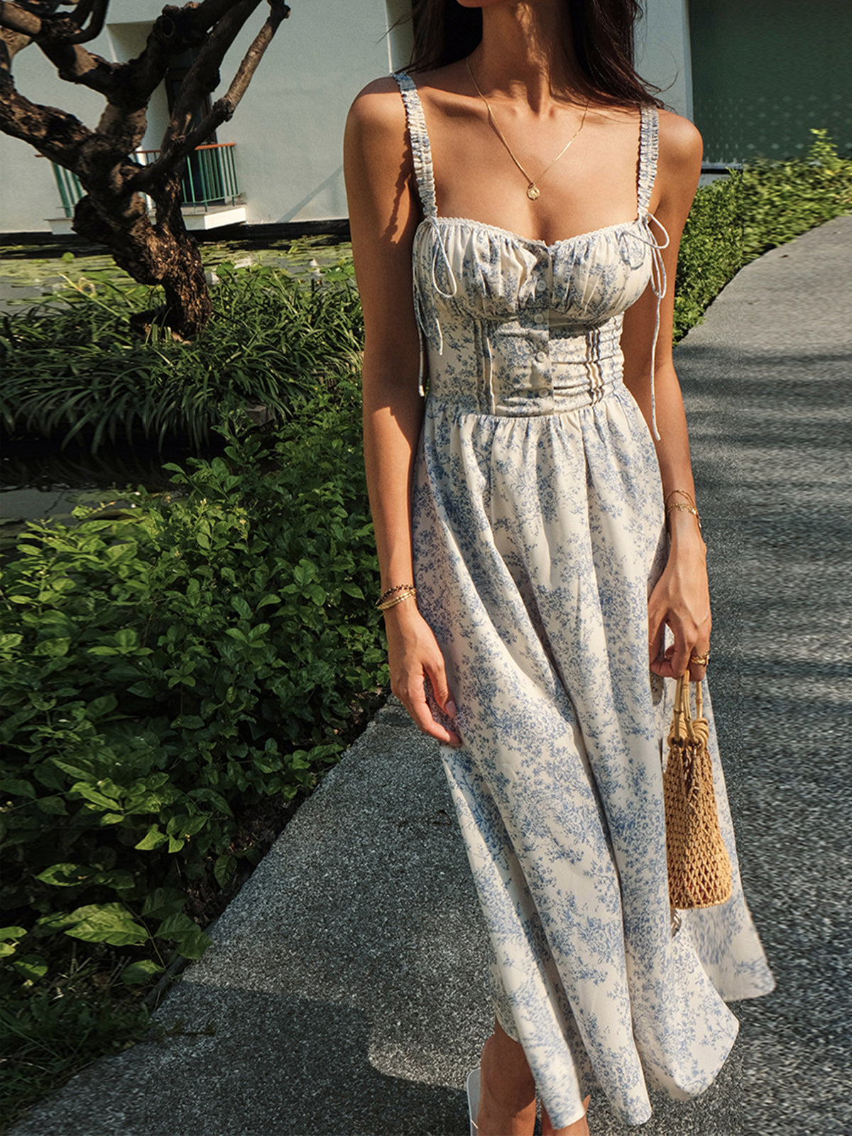 Floral Cami Midi Dress