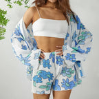 Floral Print Shirt and Shorts Co-ord Set