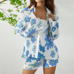 Floral Print Shirt and Shorts Co-ord Set