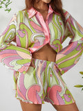 Floral Print Shirt and Shorts Co-ord Set