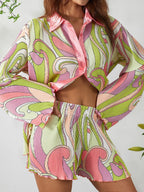 Floral Print Shirt and Shorts Co-ord Set