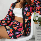 Floral Print Shirt and Shorts Co-ord Set