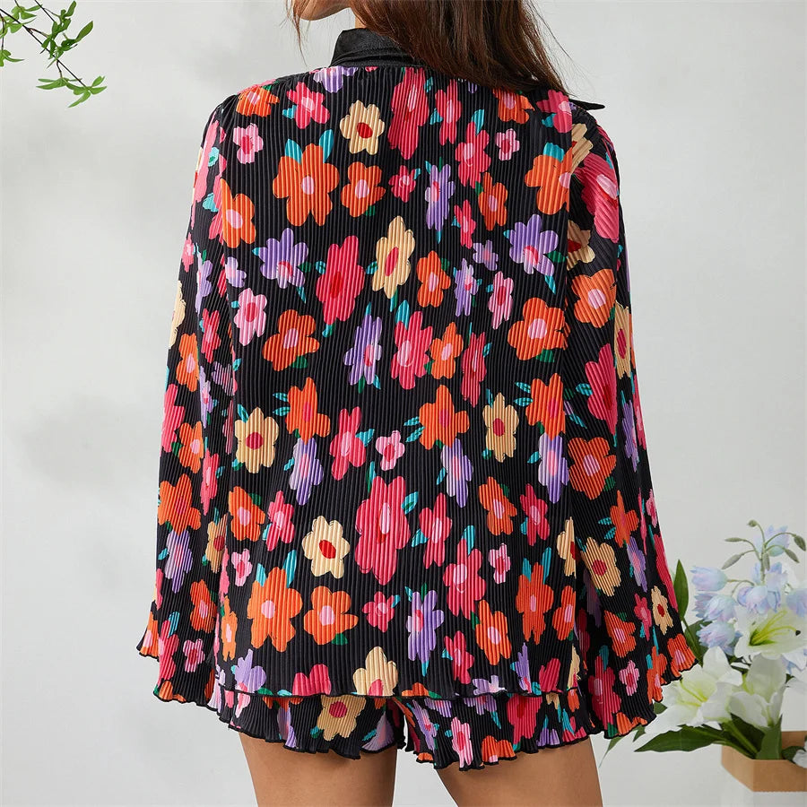 Floral Print Shirt and Shorts Co-ord Set