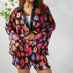 Floral Print Shirt and Shorts Co-ord Set