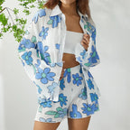 Floral Print Shirt and Shorts Co-ord Set