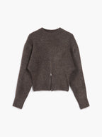 Half Zip Fuzzy Knit Sweater