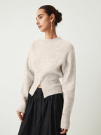 Half Zip Fuzzy Knit Sweater