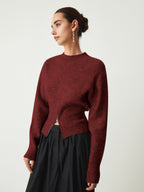 Half Zip Fuzzy Knit Sweater
