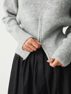 Half Zip Fuzzy Knit Sweater