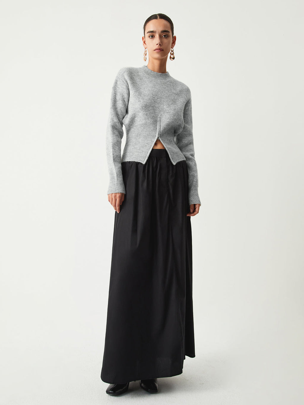 Half Zip Fuzzy Knit Sweater