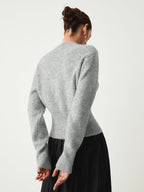 Half Zip Fuzzy Knit Sweater