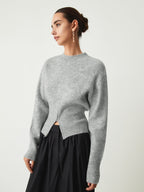 Half Zip Fuzzy Knit Sweater