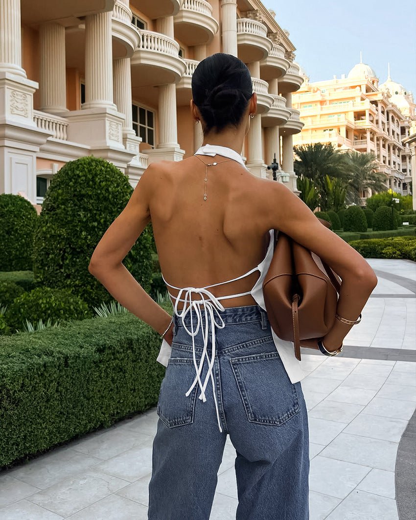 Halter Neck Backless Top