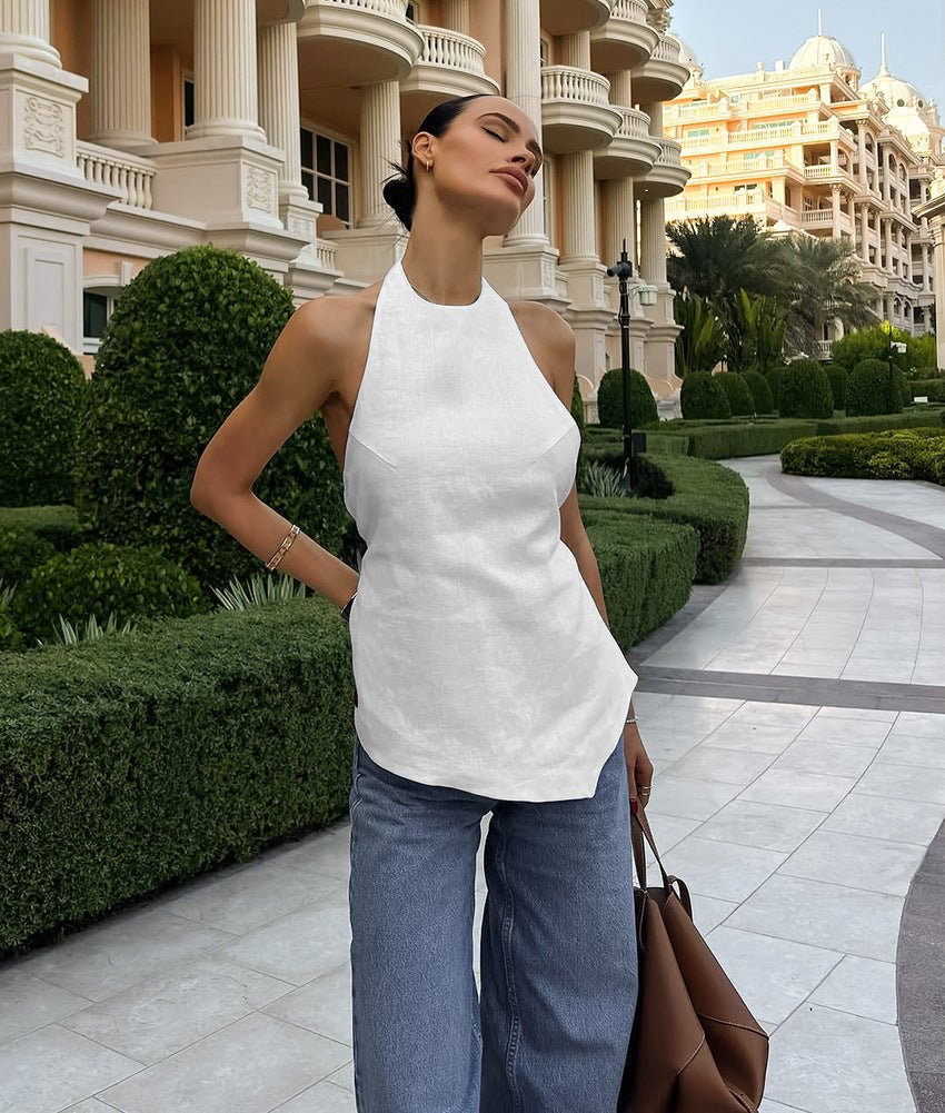 Halter Neck Backless Top