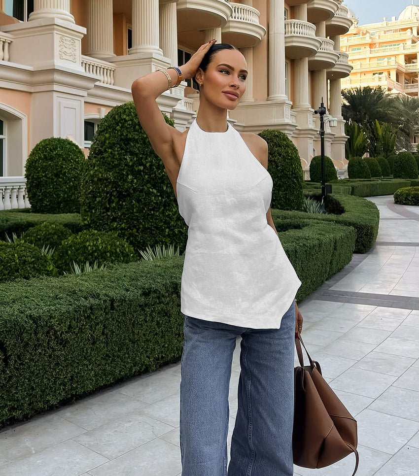 Halter Neck Backless Top