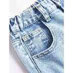 High-Waist Embroidered Wide-Leg Jeans