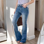 High-Waist Flared Jeans