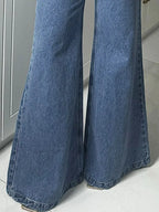High-Waist Sailor Wide-Leg Jeans