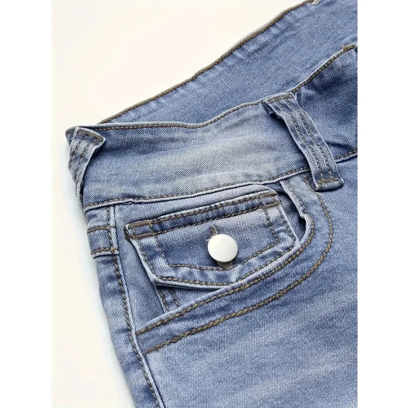 High-Waist Straight Fit Jeans