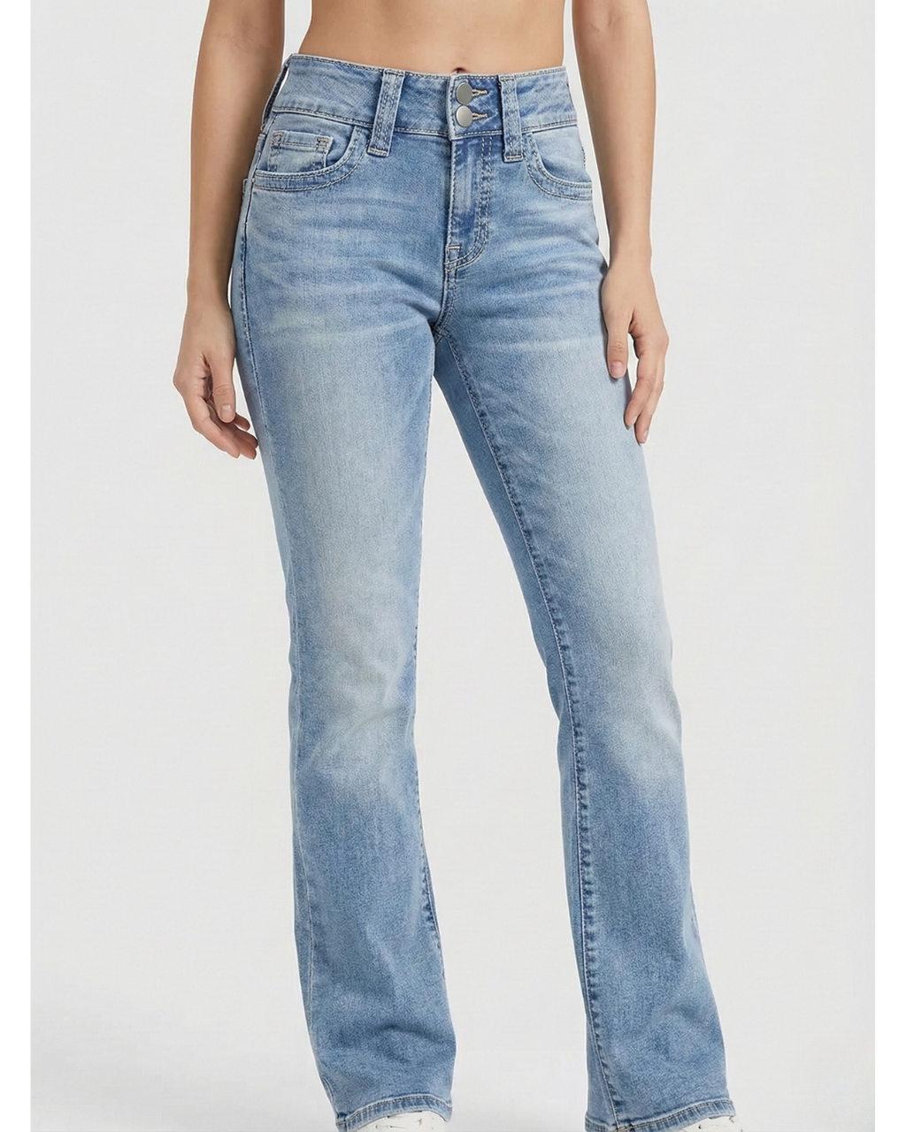 High-Waist Straight Fit Jeans