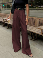 High-Waist Wide Leg Trousers