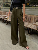High-Waist Wide Leg Trousers