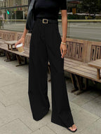 High-Waist Wide Leg Trousers