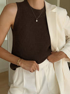 Hollow Knit Tank Top