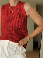 Hollow Knit Tank Top